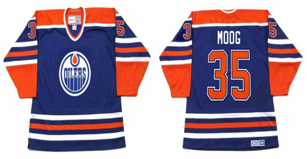 2019 Men Edmonton Oilers #35 Moog Blue CCM NHL jerseys->edmonton oilers->NHL Jersey